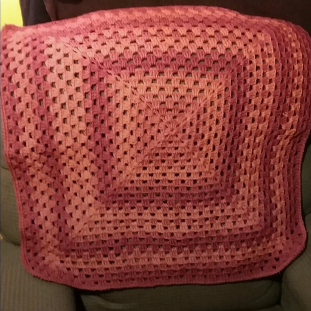 Caramel Apple Granny Square Crocheted LapThrow